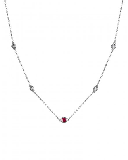 RUBY DIAMOND BY THE YARD NECKLACE (TN734)